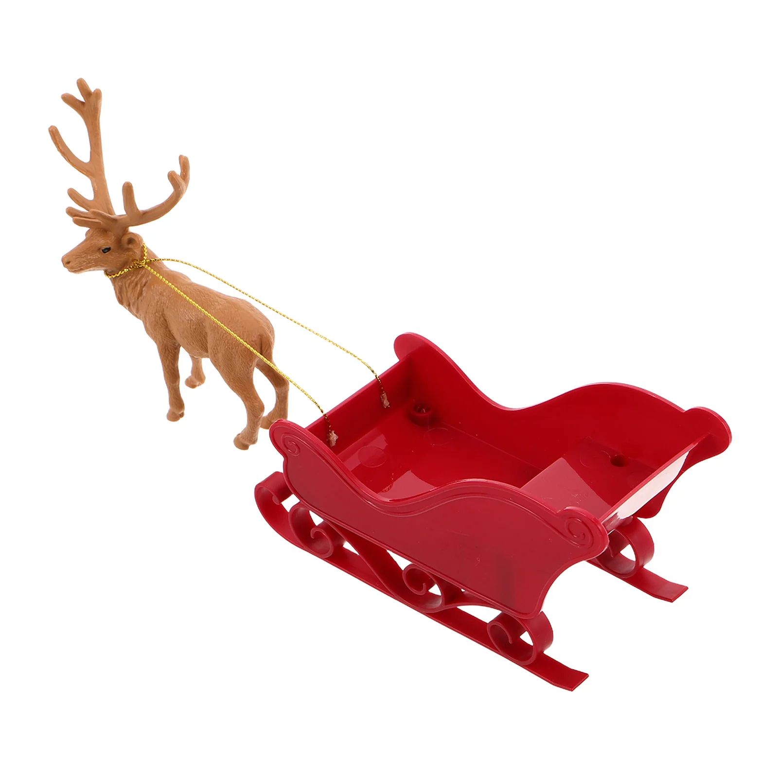

1 set 1 Set Christmas Sleigh Decoration Santa Sleigh Tabletop Holiday Sled Ornament For Shelf Mantel Desk Xmas Decor