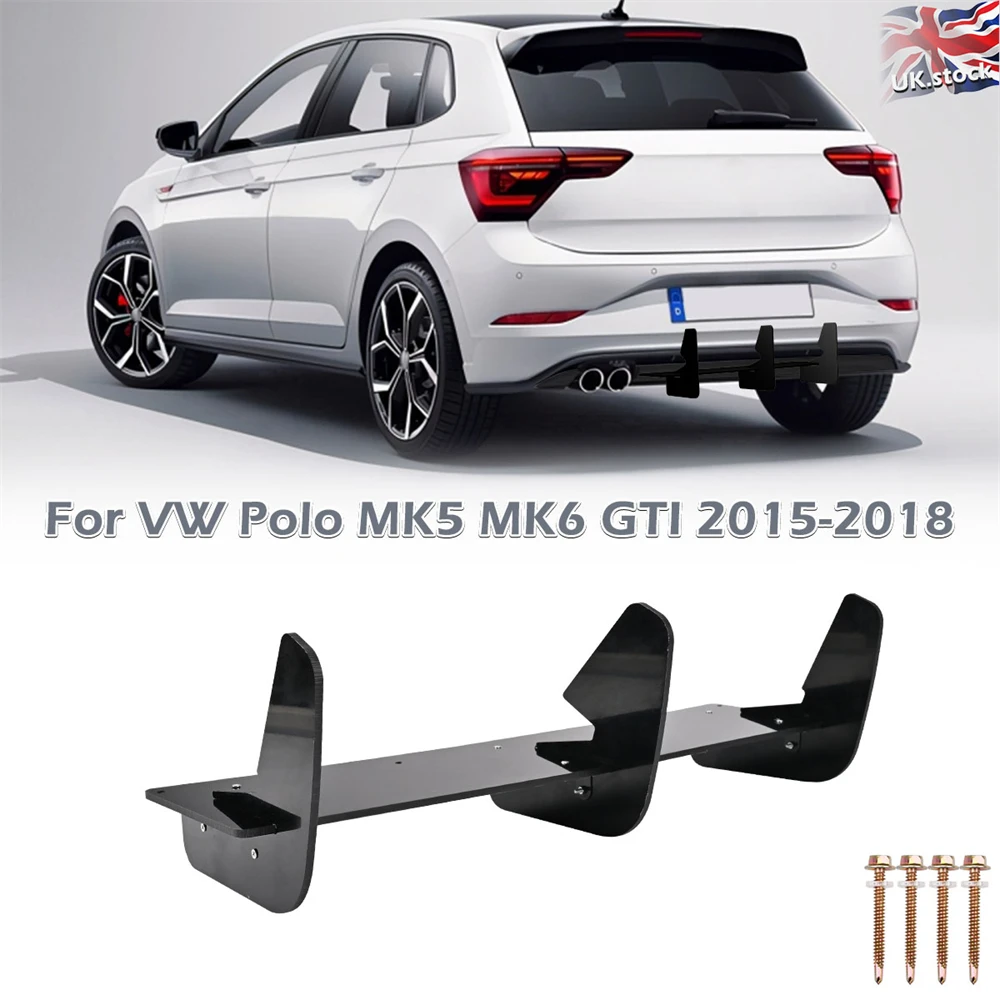 

Rear Bumper Diffuser Spoiler Splitters For VW Polo MK5 MK6 GTI 2015-2018 Accessories Auto Exterior Modification Parts Car-style