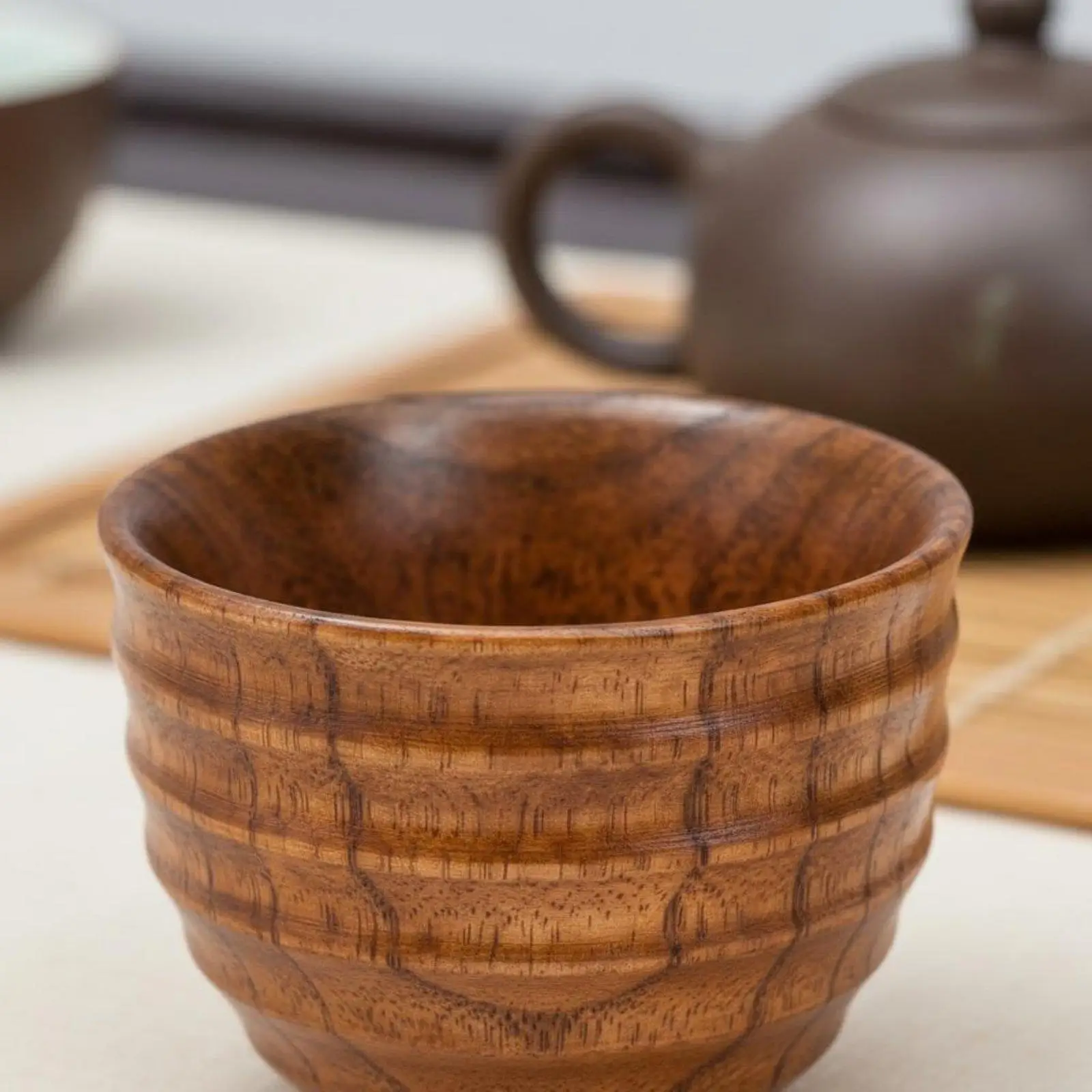 Japanese & Design Wooden Mug Wooden Beverage Vessel Included