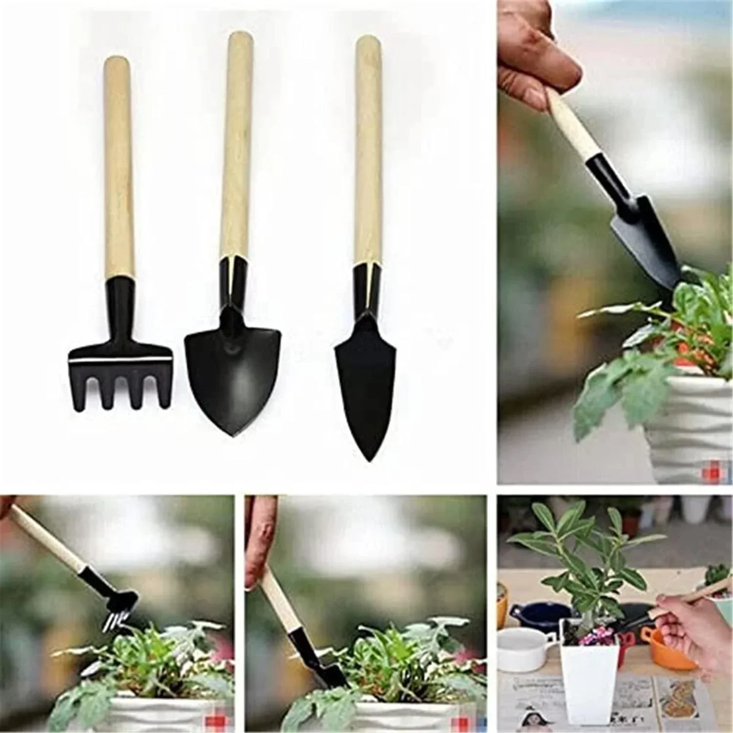 Flowers Potted Plant Planting Kit 1set Mini Gardening Tools Miniature Planting Kit Gardening Supplies Creative Play