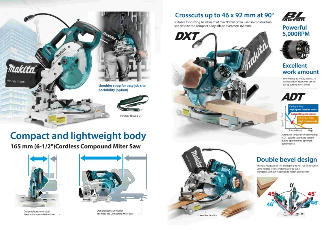 Makita DLS600Z LXT Compact Brushless Cordless 165mm (6-1/2\