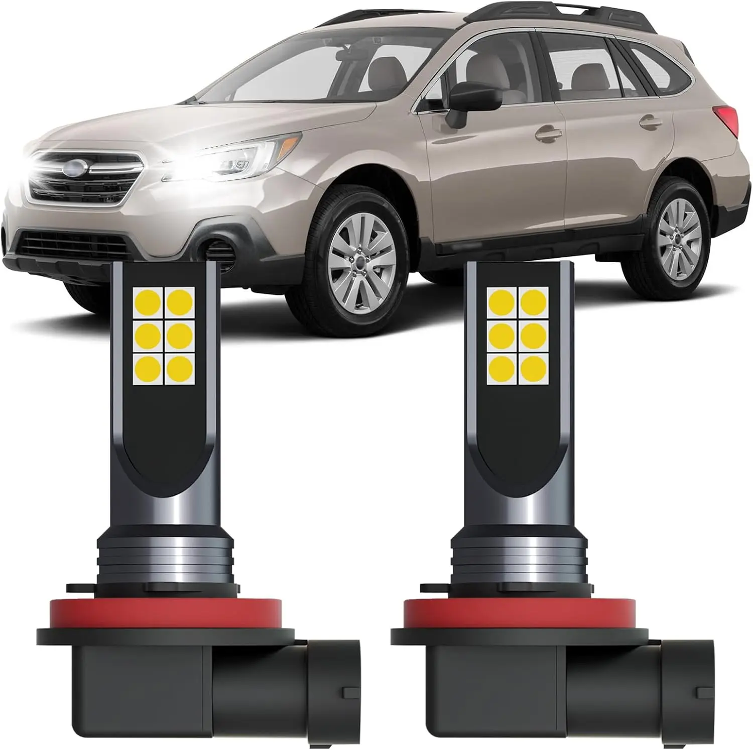 

Светодиодные противотуманные фары Outback подходят для Subaru Outback 2010-2019 гг., 6500K Cool White Outback Противотуманные фары Комплект для замены ламп, прямая вилка