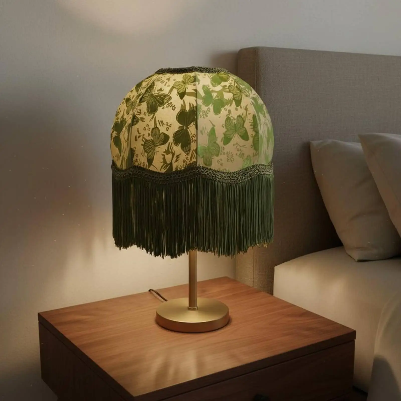 Lampshade Fabric Lamp Shade with Fringe Decorative Cover Vintage European Style Lighting for Cozy Rooms and Hotels