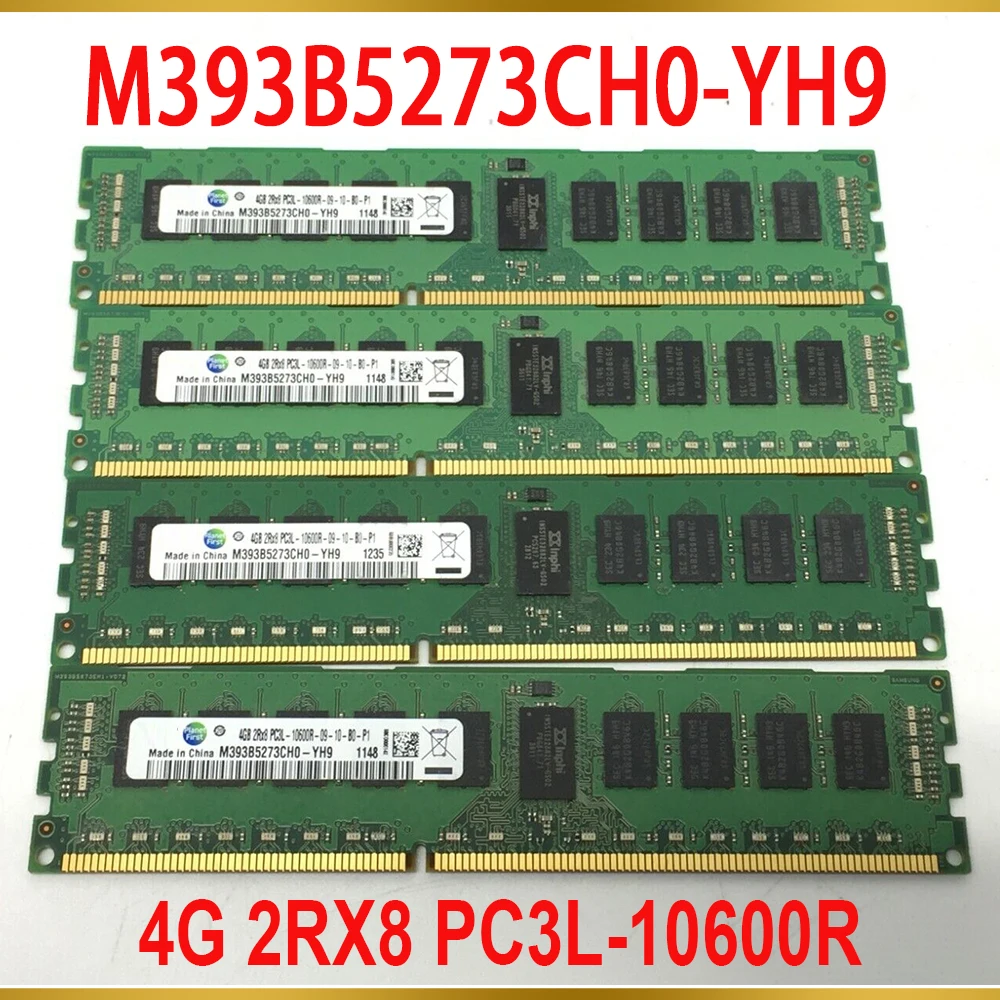 

1Pcs For Samsung RAM 4GB 4G 2RX8 PC3L-10600R DDR3L 1333 REG Server Memory M393B5273CH0-YH9