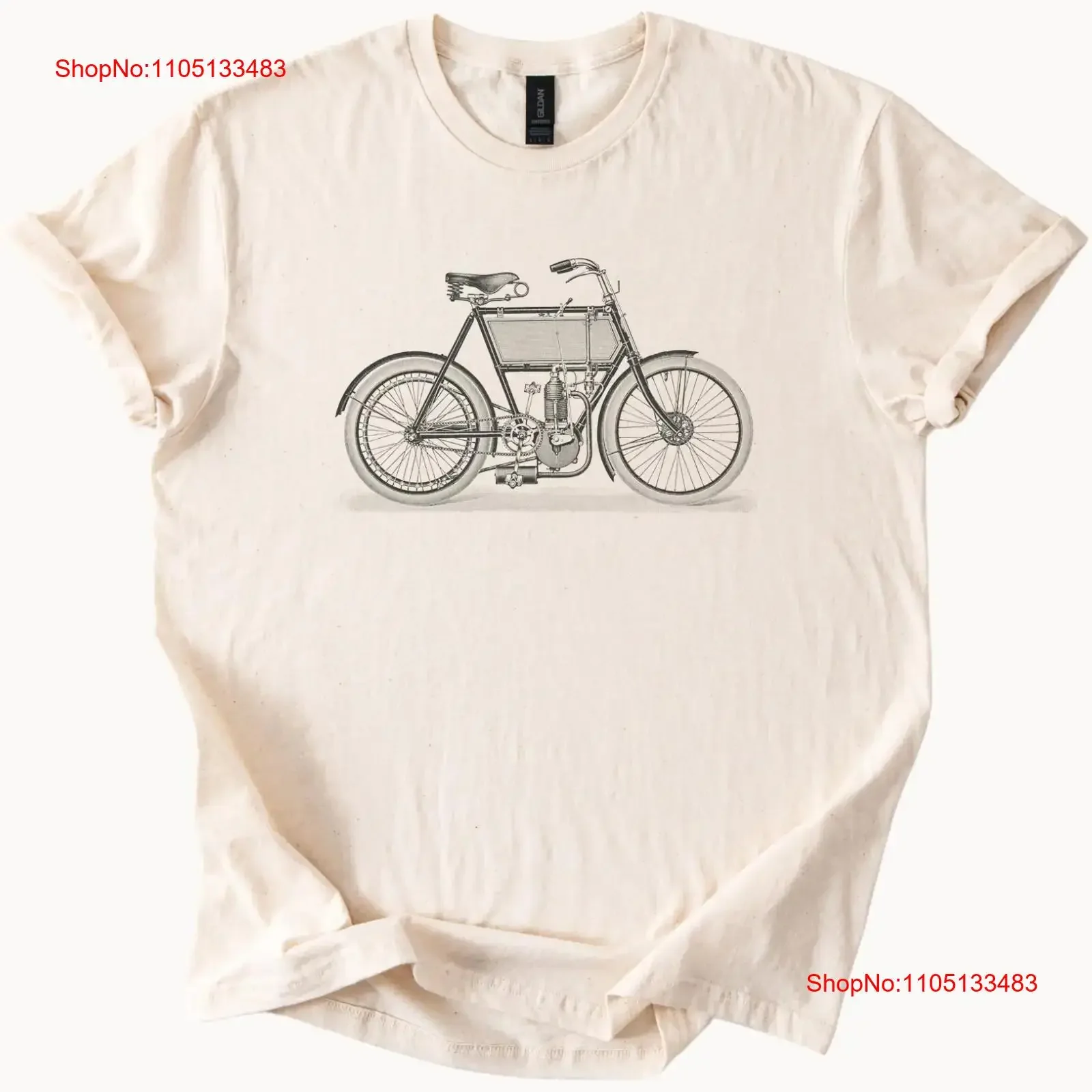 

Antique Motorcycle T Shirt Classic Bike vintage Washed Unisex graphic Breathable Stylish Soft Casual designer clothes