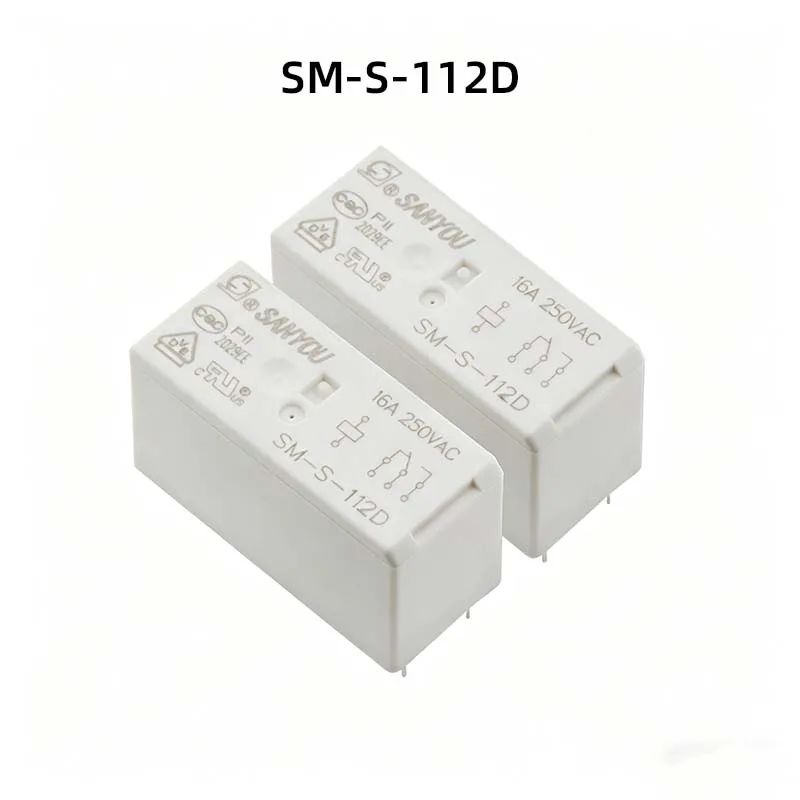 

5PCS SM-S-112D Sanyou Relays 12VDC Set of 8-Pin 16A 250VAC New Model