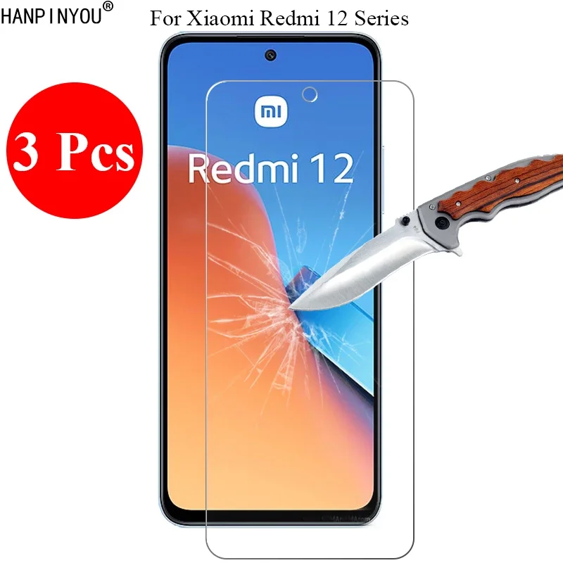 3 Pcs/Lot 9H 2.5D Tempered Glass Screen Protector For Xiaomi Redmi 13C 13R 12 12C 5G Protective Film