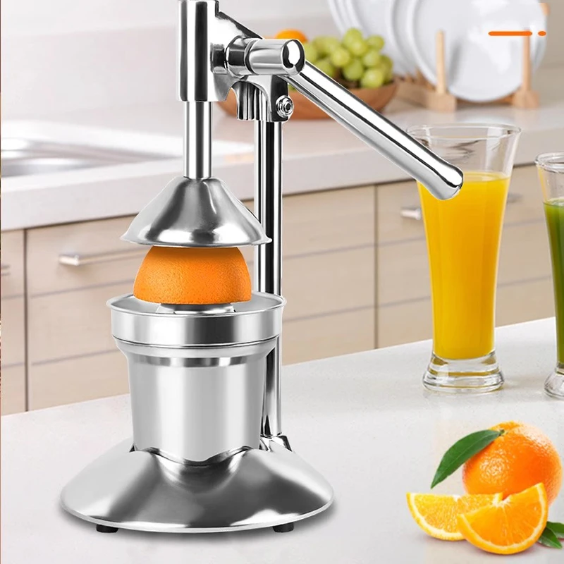 Manual stainless steel hand-operated juicer