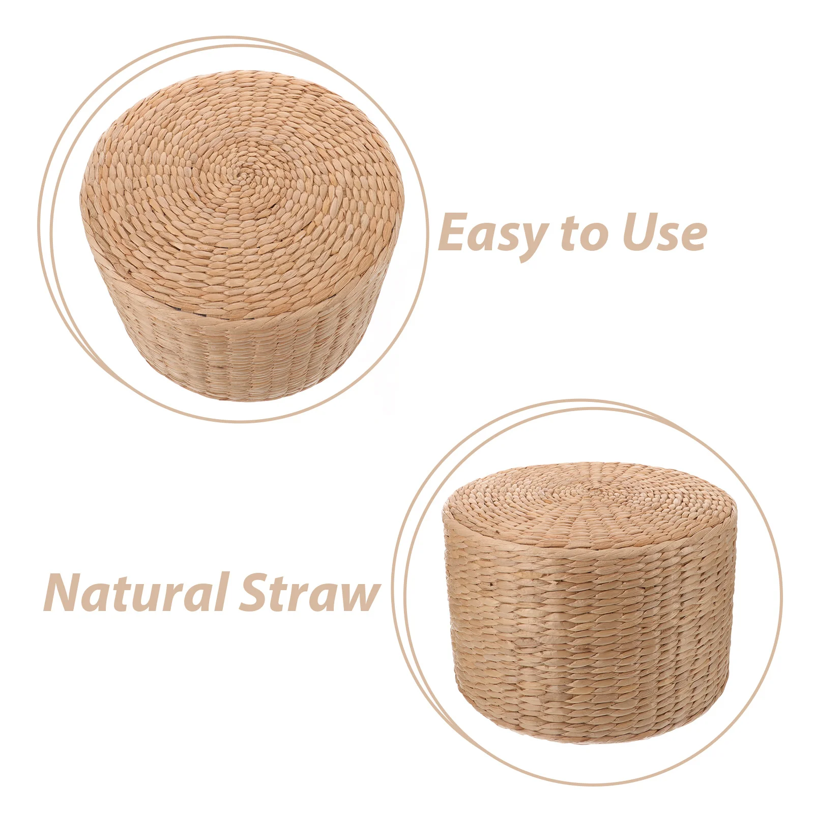 

Adorable Kids Woven Stool Handwoven Shoe Changing Bench Lightweight Small Step Stool for Garden Outdoor Indoor Use