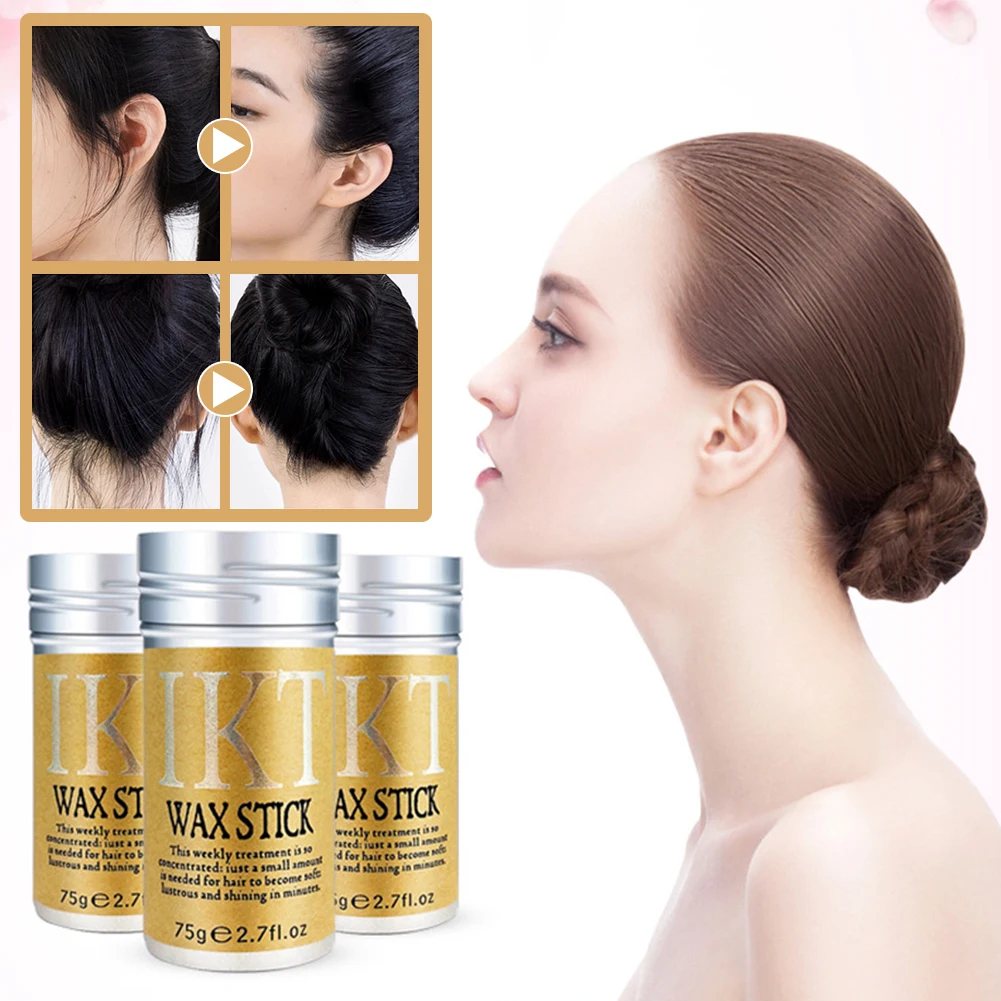 1PCS Hair Wax Stick for Women Men Professional Hair Wax Stick Long Lasting Wax Stick 75g DIY Hair Wig Styling Tools Accessories