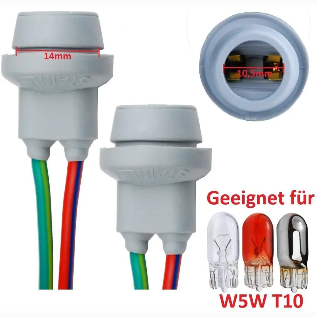 Een Paar T10 W 5W Lampstopcontacten