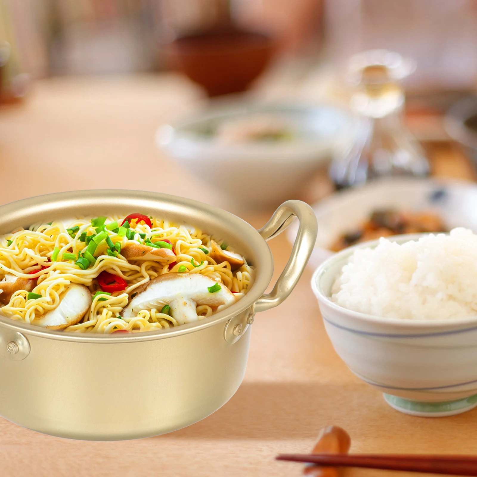 

Aluminum Noodle Ramen Pot Ramen Kitchen Cookware Portable Cooking Pots Non Stick Aluminum Noodle Pot Easy Clean
