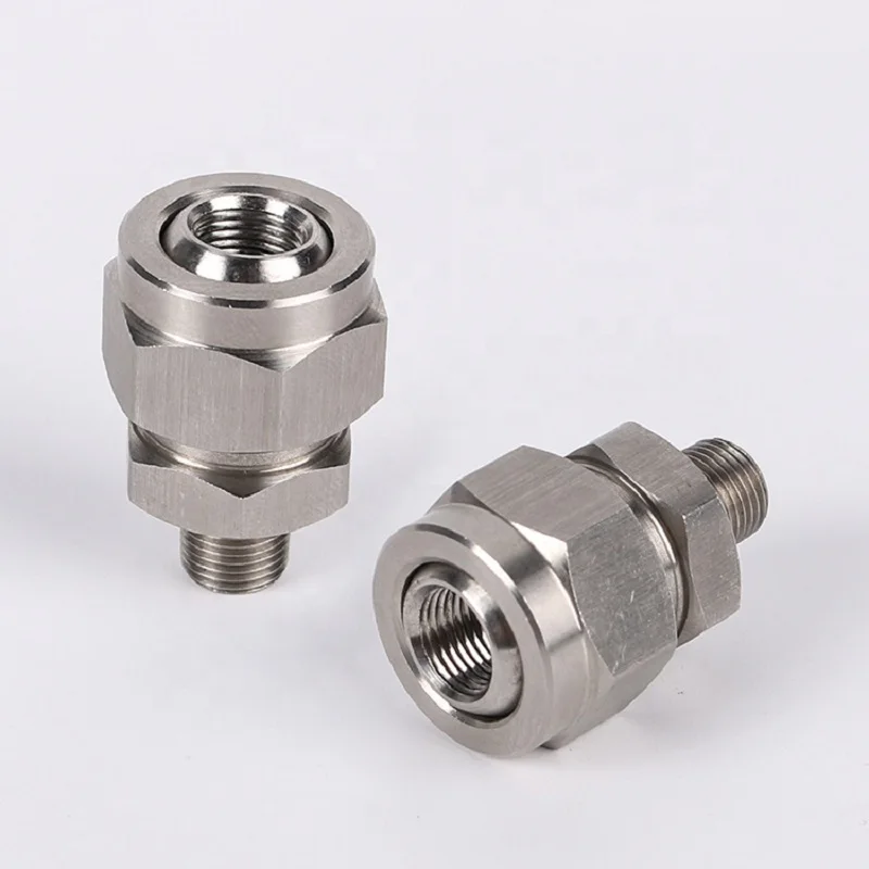 10pcs M8X1.25 Stainless Steel 155 Adjustable Ball Joint Universal Quick Adapter Rotary Fan-Shaped Cone Nozzle