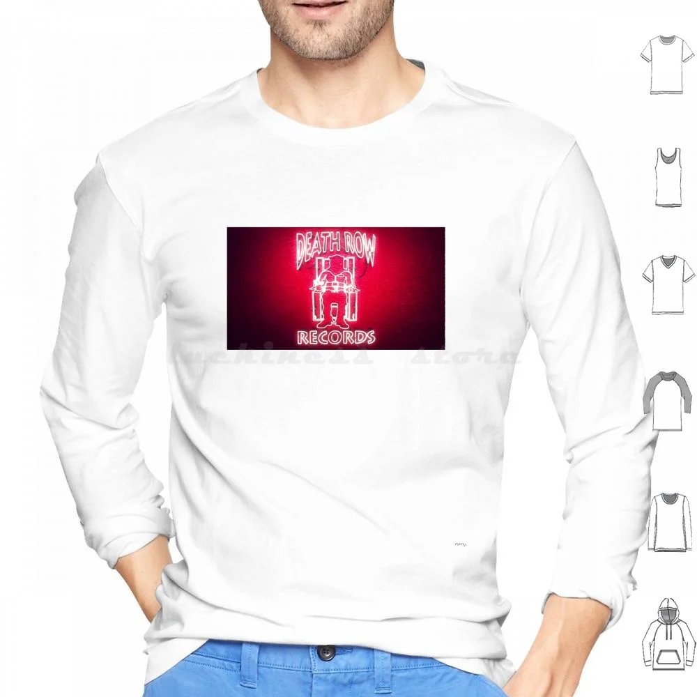 Death Row Records Sticker Hoodies Long Sleeve Suge Knight Death Row Death Row Records Death Row Records Death Ow Death