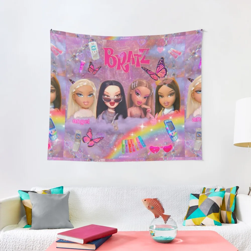 

y2k Bratz Collage Tapestry Room Decoration Aesthetic Outdoor Decor Wall Decoration Tapestry