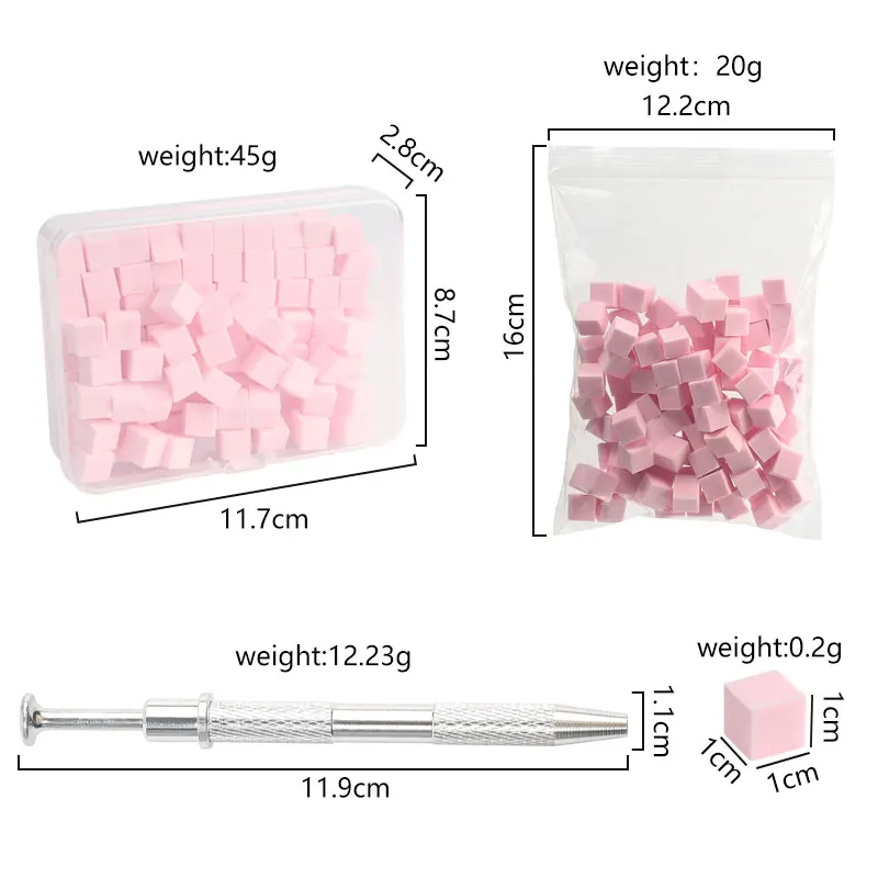 1/100/101 Pcs Square Nail Art Sponge Set Gradient Nail Brushes Gel Polish DIY Design Nail Sponge Grab Pen Manicure Supplies Tool image 2