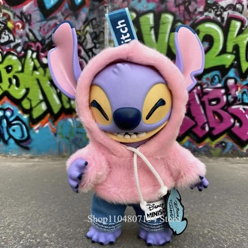 

Miniso Stitch Genz Street Series слепая коробка виниловая лицевая слепая коробка кулон Коллекционный милый рюкзак кулон брелок подарок на день рождения