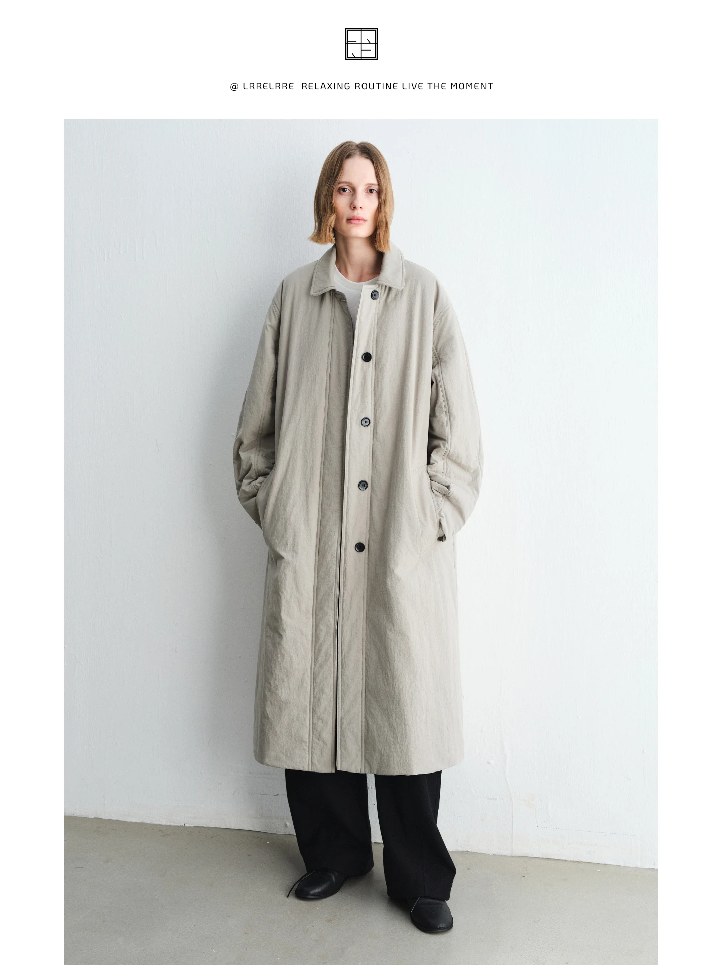 

Washed Cotton Light Weight Jacket LRRE Travel Traceless Warm Fleece Texture Shape Micro Wrinkle Cotton Coat Windbreaker