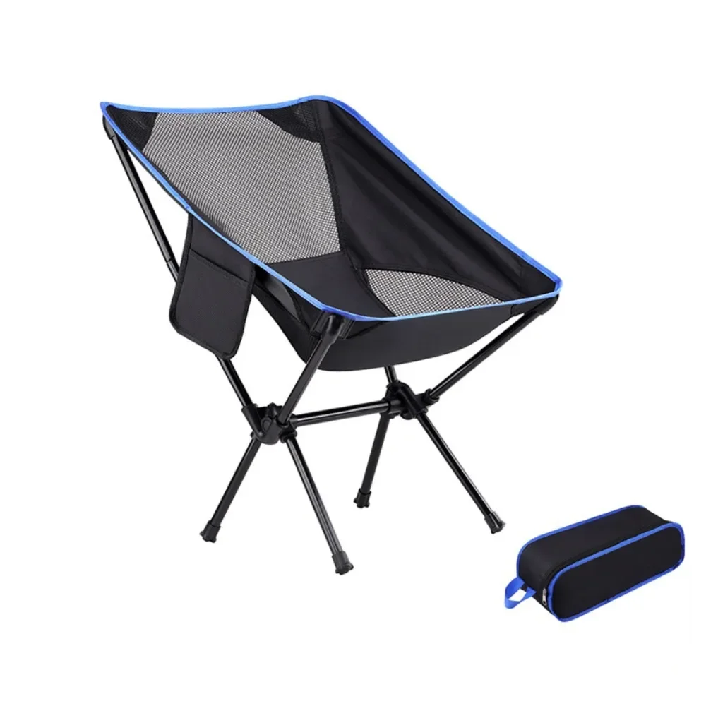 Collapsible Folding Camping Chair Portable Wear-resistant Outdoor Fishing Stool Ultralight Breathable Camping Leisure Chair