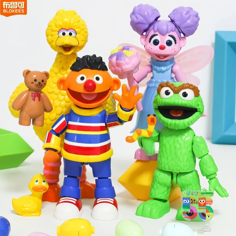 

Строительные блоки Blokees, волшебное издание «Улица Сезам», игрушка Enibert, минифигурка, мультяшная модель, аниме, периферийные устройства, креативный подарок