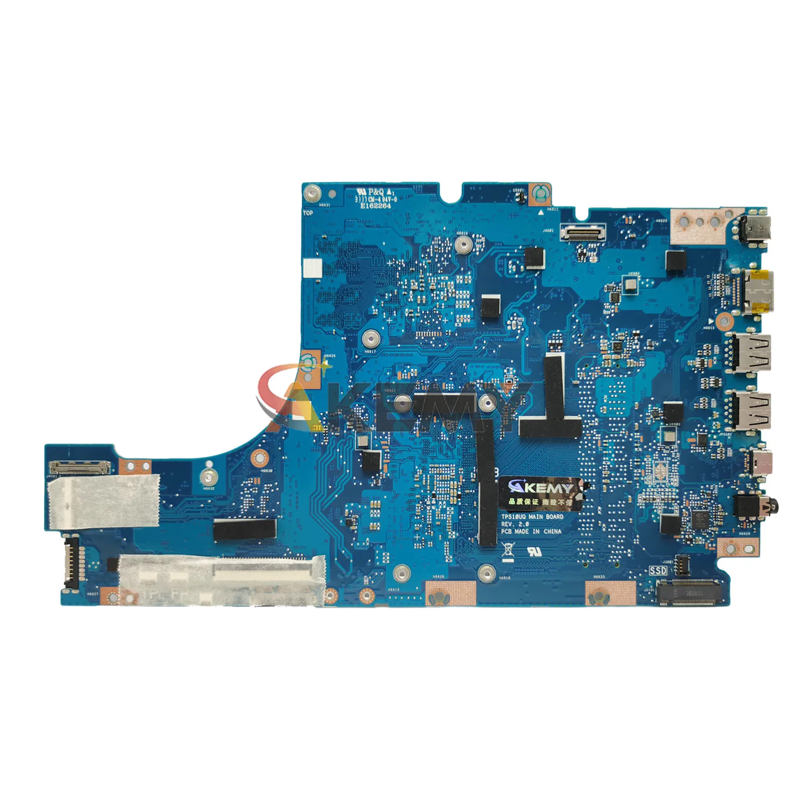 TP510UQ Laptop Motherboard For ASUS VivoBook Flip TP510UQR TP510U TP510UQ TP510UF Mainboard With I3 I5 I7 CPU 100% tests OK stk