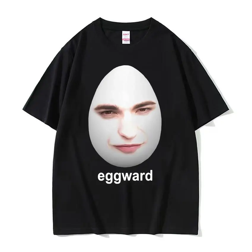 Twilight Eggward Funny T Shirt Robert Pattinson Human Meme Graphic T-shirts Man Fashion Casual 100% Cotton Oversized Men T-shirt