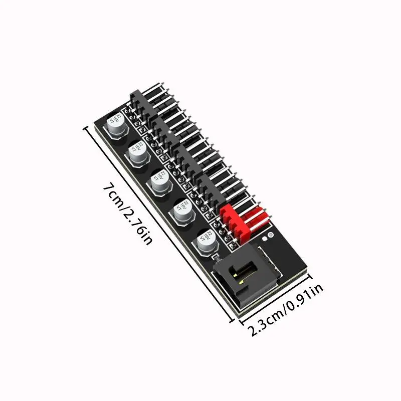 With 40cm Cable Hub Molex Power Supply For Desktop PC Case Cooling Fans 4 Pin PWM Fan Hub Splitter 1 To 5 Way Splitter