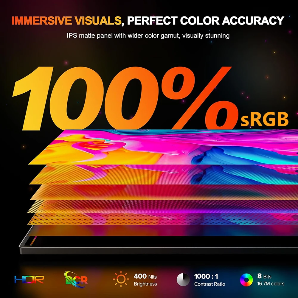 16.1‘’ 240Hz Gaming Monitor 2.5K Portable Display 100%DCI-P3 16:9 HDR FreeSync IPS Eye Care External Gaming Display For PC XBox