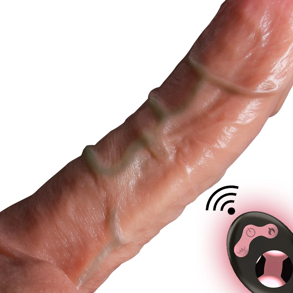 Vibrator Dildo XXL Realistic Big Cock Telescopic Heated Spinning Penis Expansion Vibratory Massager Female Couple Sex Toys 18
