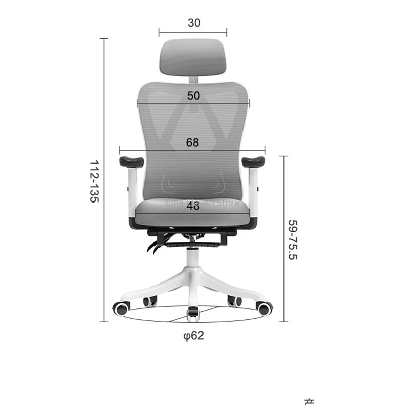 Chaise De Bureaux เก้าอี้สํานักงานเก้าอี้ภายในสํานักงานตามหลักสรีรศาสตร์ล้อคอมพิวเตอร์ Pc Room เก้าอี้ Gamer การเขียนที่สะดวกสบาย