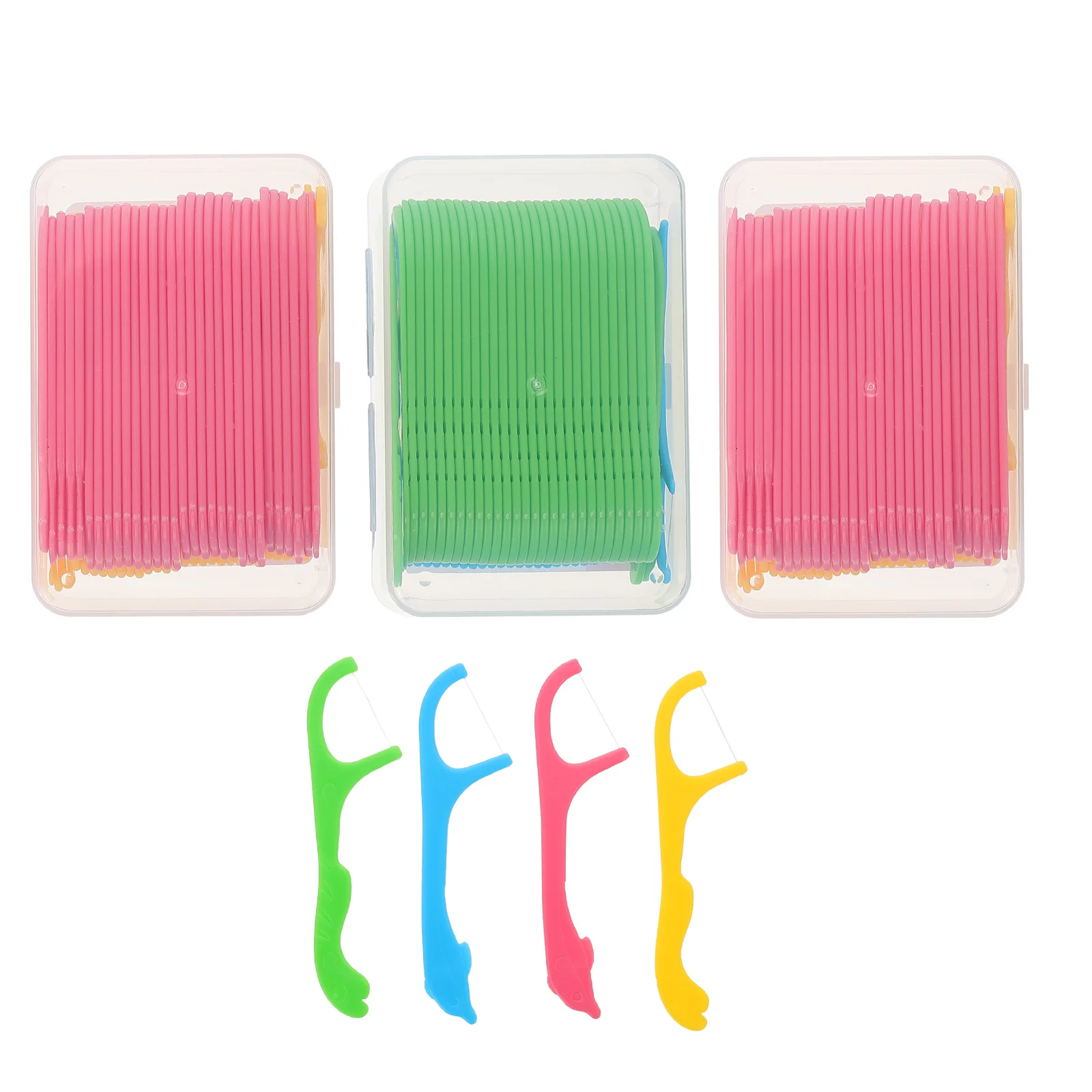

174 Pcs Sticks Kids Cleaner Floss Picks PP Non Slip Floss Pick Cartoon Handle Gum Supplies