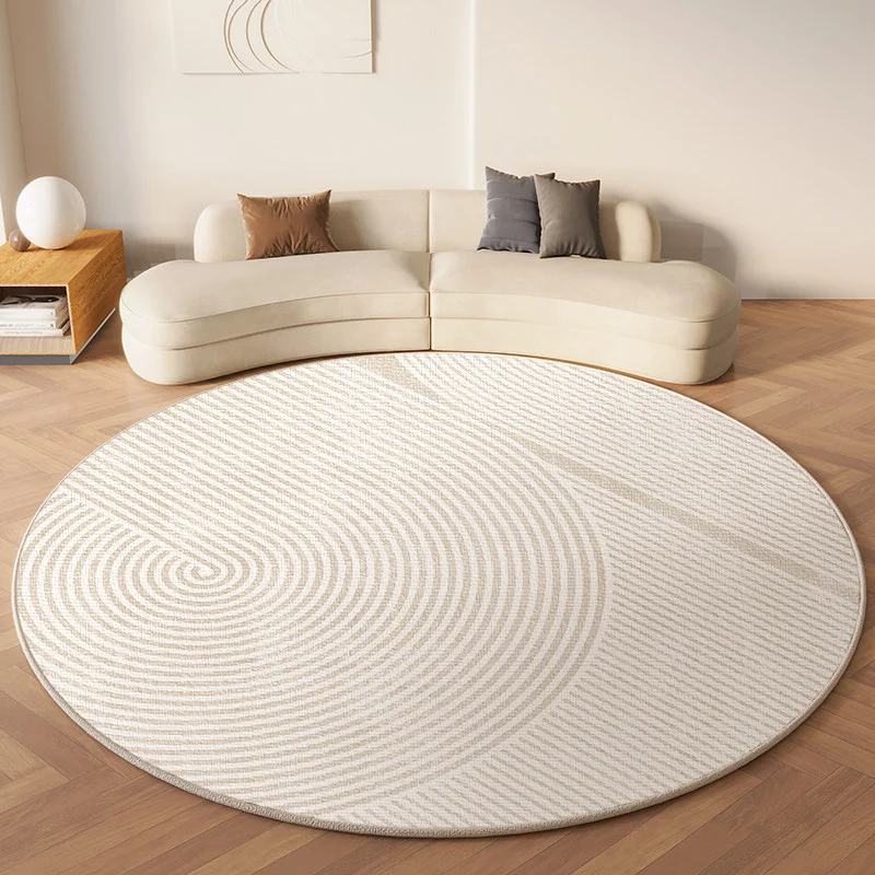 VIKAMA Modern Light Luxury Round Carpet Soft And Comfortable Living Room Tea Table Mat Bedroom Dresser Carpet Home Decoration