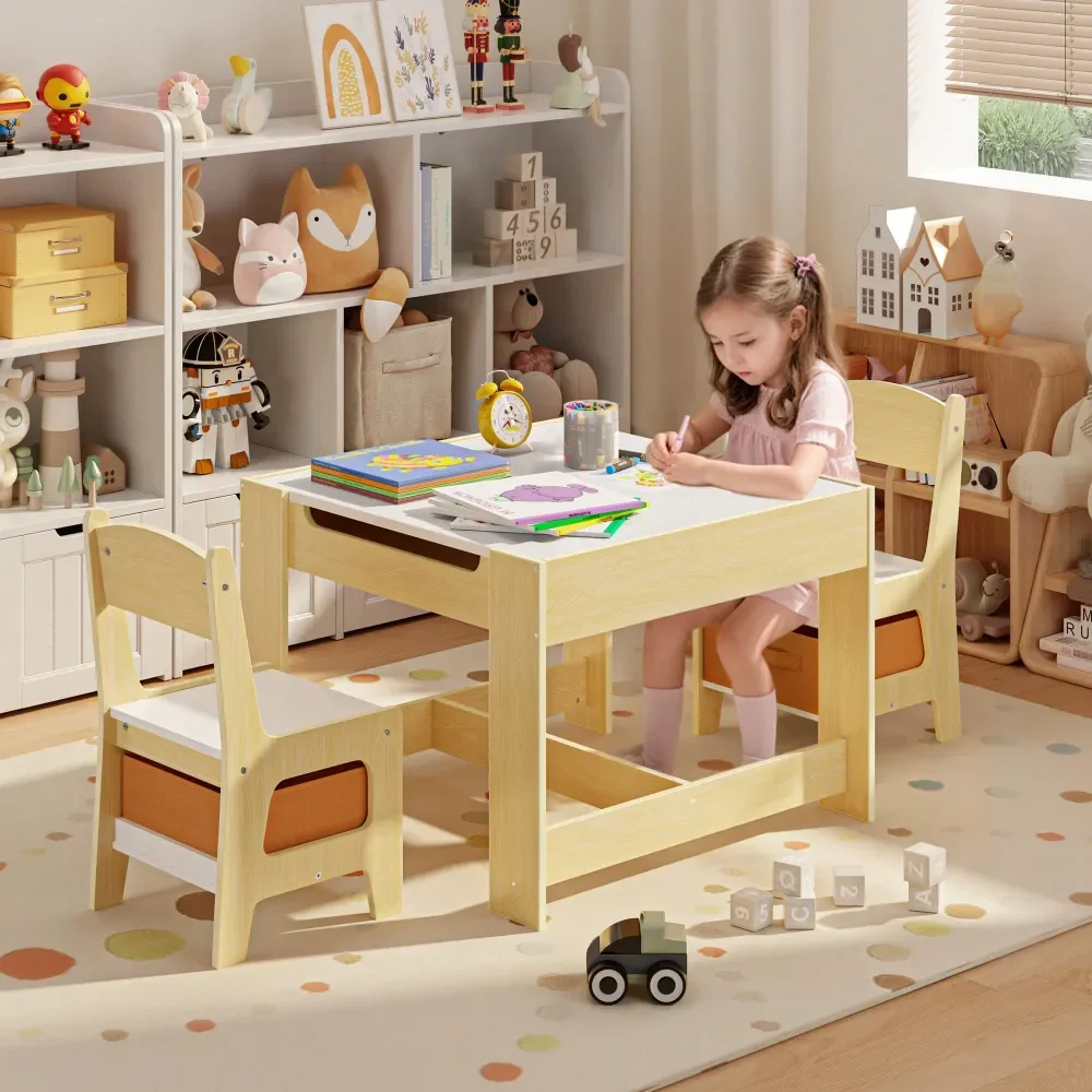 

Kids' Tables And Chairs Escritorio Para NiñosTable And Chairs With Storage 3 In 1 Toddler Craft Table And Chair Set Sensory Tabl