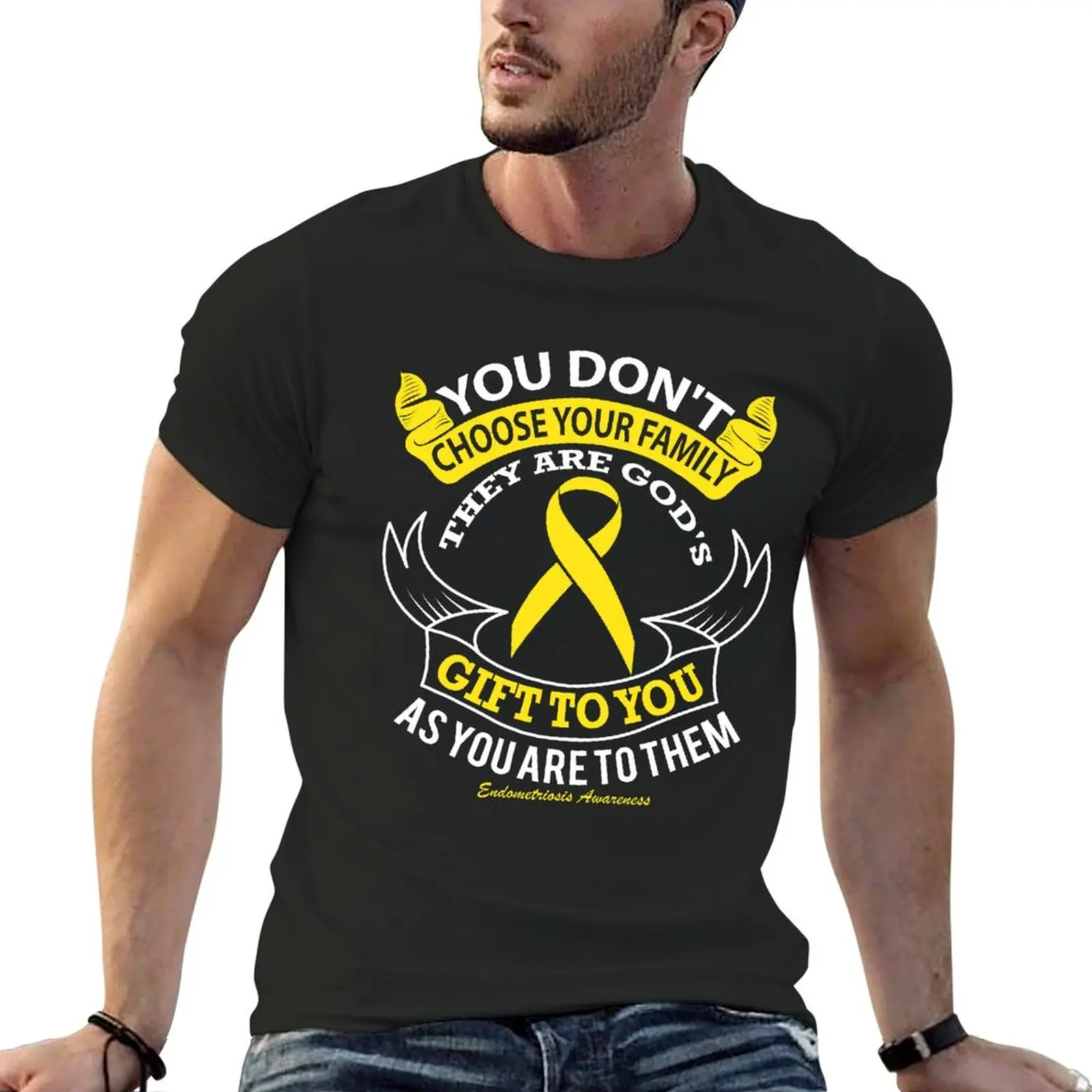 Endometriosis Awareness Quote Design T-Shirt graphic t shirt vintage heavyweights anime clothes t shirts men