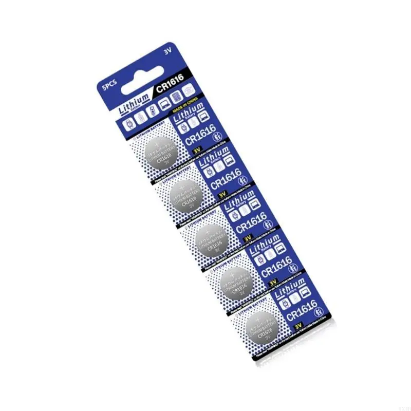 5PCS CR1616 Battery for Electronic Notebook 3V DL1616/ECR1616/BR1616 Battery 
