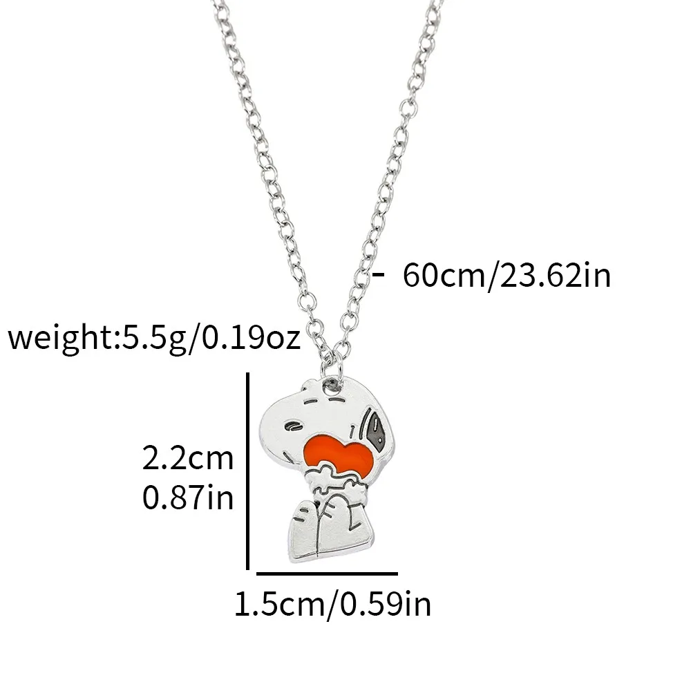 Snoopy Cartoon Kreative Kawaii Halskette für Männer und Frauen, Beste Freunde, Eltern-Kind-Stil Pullover-Kette – Detail 1