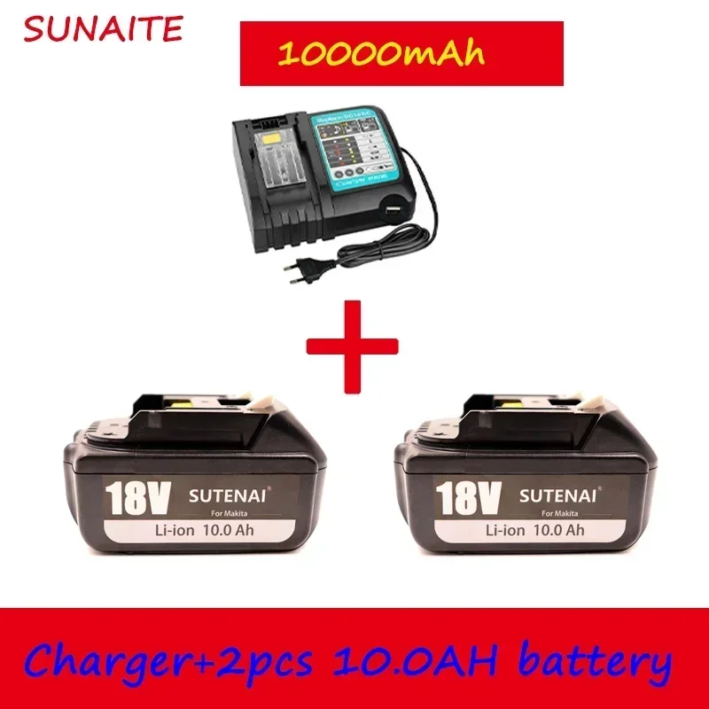 

Аккумуляторная батарея 18650, резервная батарея Makita, 18v10000mah с зарядным устройством 4A, bl1840 bl1850 bl1830 bl1860b lxt400