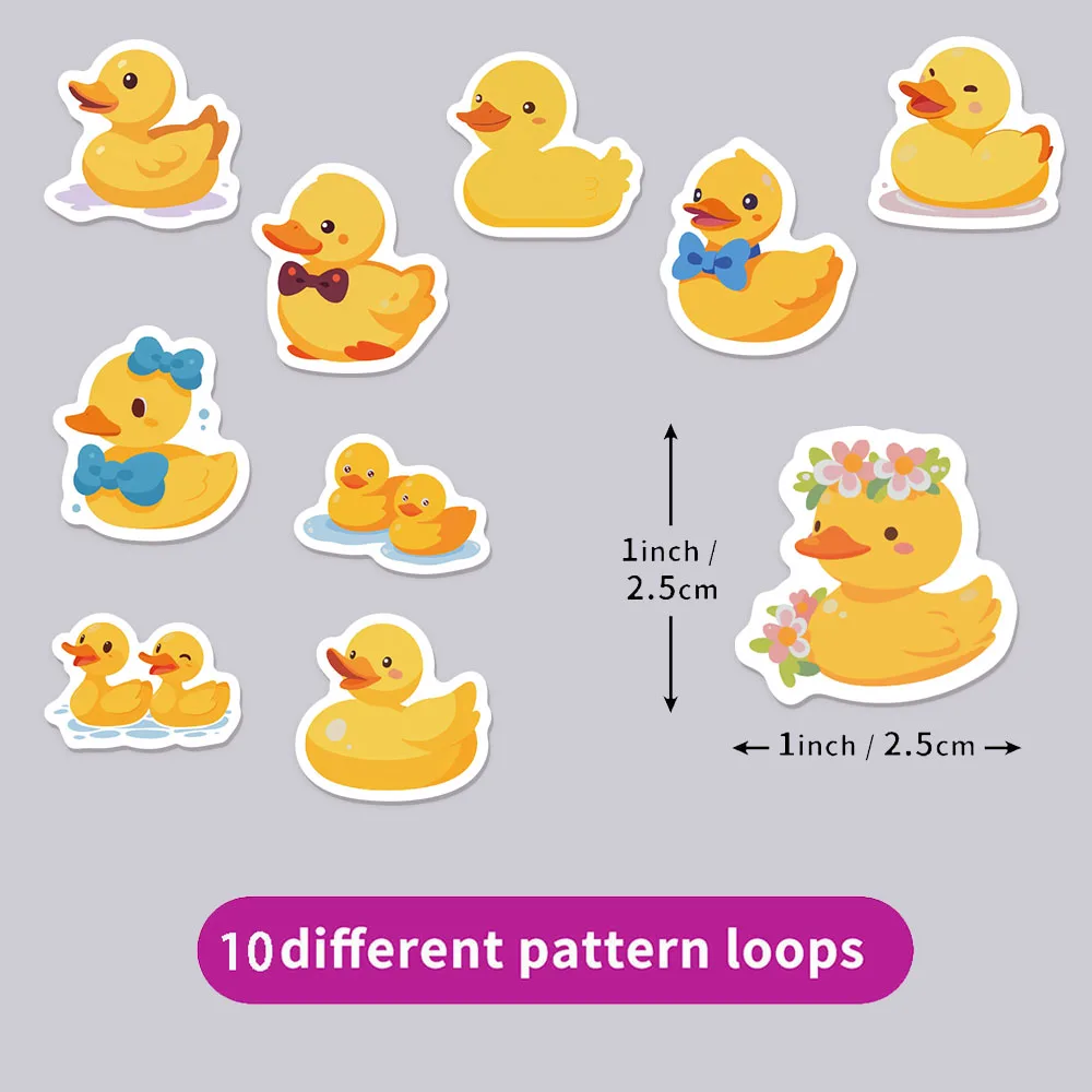 500PCS Nette Gelbe Ente Dekorative Graffiti Rolle Aufkleber DIY Telefon Fall Laptop Wasser Flasche Wasserdichte Aufkleber