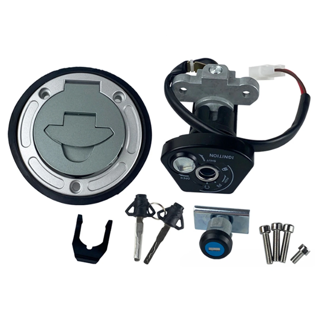 

Motorcycle Lgnition Gas Cap Fuel Tank Cover Seat Lock Key Set For Yamaha R15 MT15 M-slaz V3 2015-2016 12V MT-15