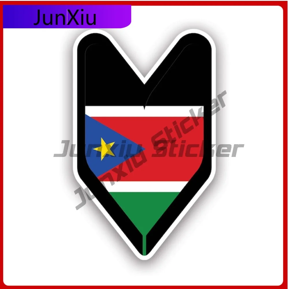 

Наклейка-эмблема водителя из Южного Судана, водонепроницаемая виниловая наклейка в стиле аниме для бампера, наклейка для отделки дверей, креативный декор, высокое качество