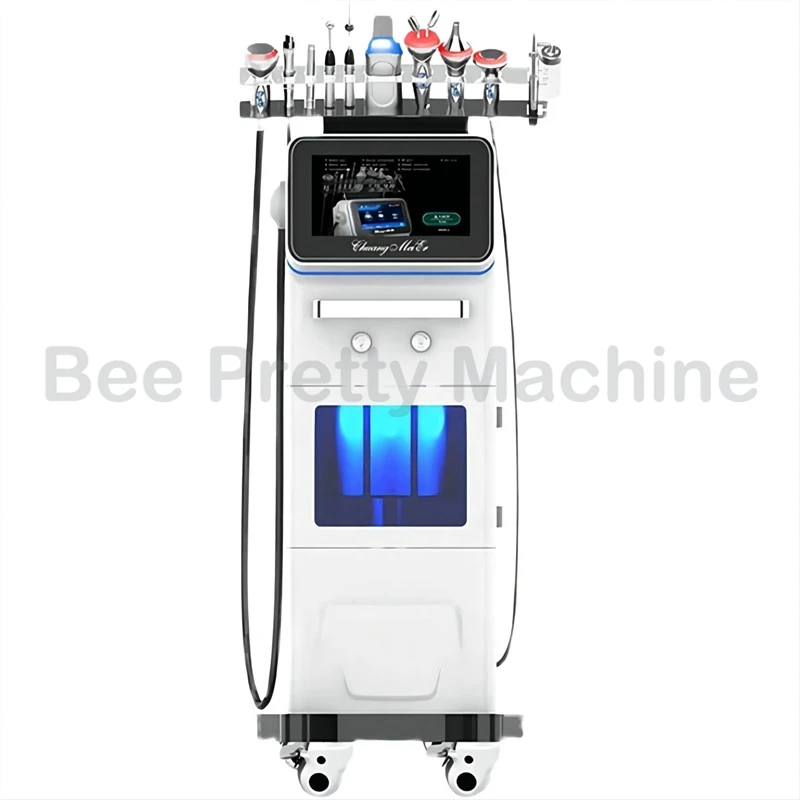 Factory Newest 2023 10 in 1 Face Watering Skin Deep Cleaning Scrub For Salon use Machine Skin Lifting Whitening Made in China