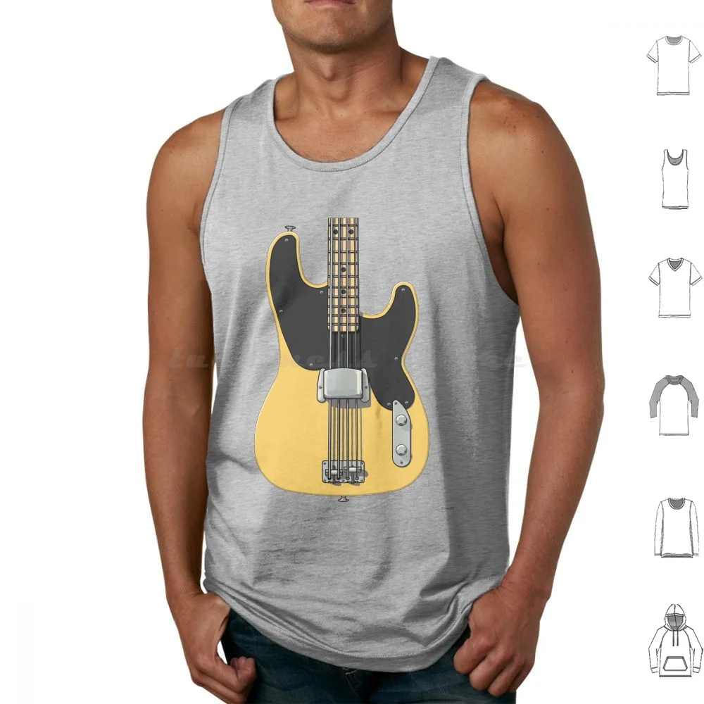 Electric Bass Guitar Tank Tops Vest Sleeveless Electric Bass Guitar Jazz Bass Music Man Precision Bass