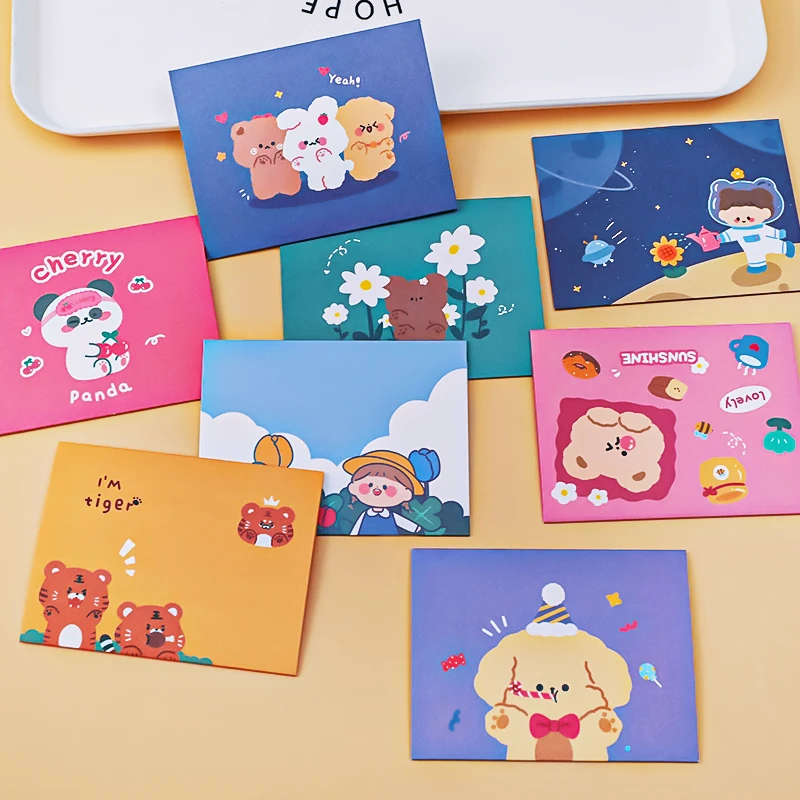 

Creative children's cartoon greeting card ins handwritten message small card elementary school birthday wishes