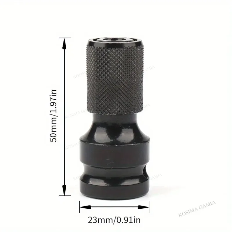 1/2Pcs Impact Wrench to Drill Adapter 1/2 to 1/4 Hex Converter Socket Extension Bit Holder for Electric Wrench and Power Tools