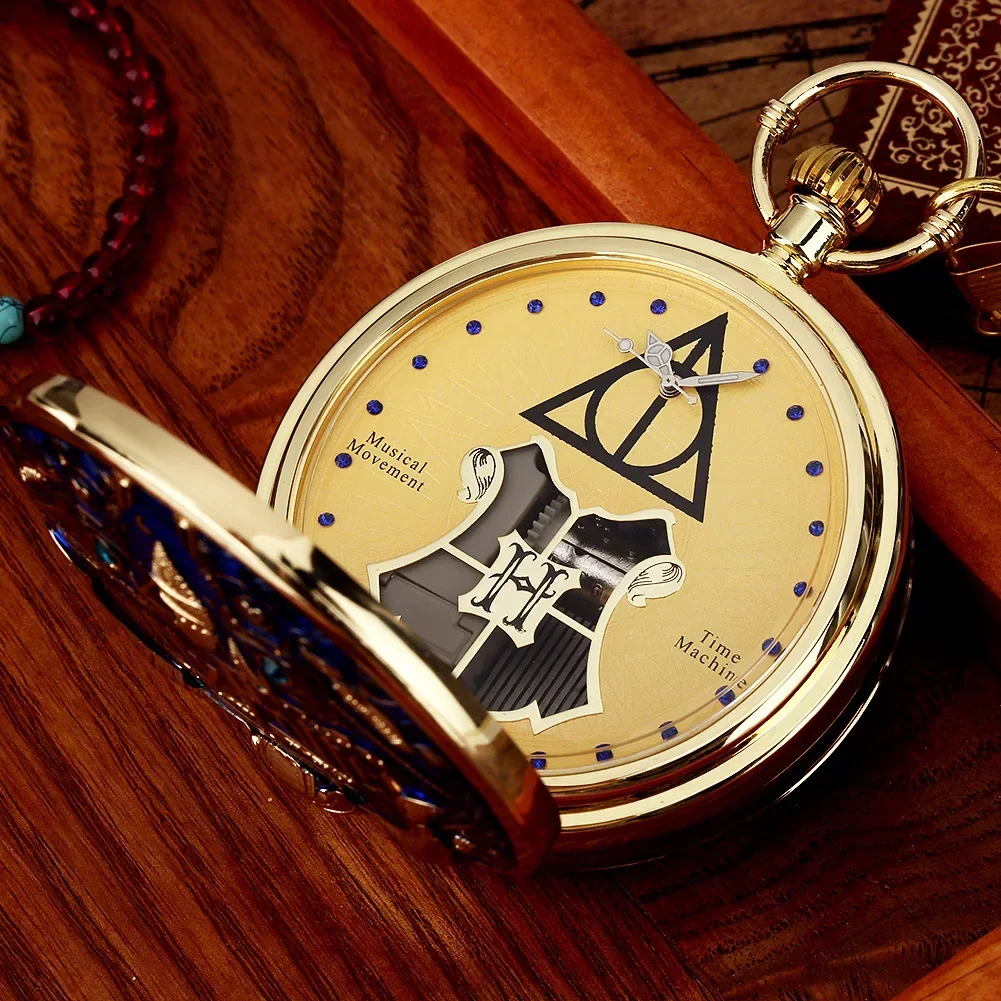 Harried Vintage Personality Pocket Watch Potters Academy Music Box Creative Quartz Pockets Watchs for Children\'s Birthday Gifts