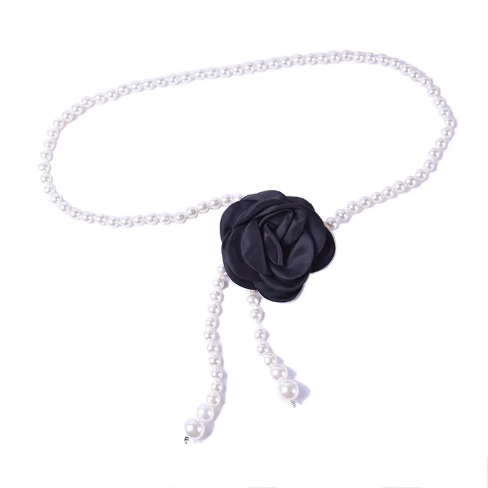 حزام خصر نسائي رفيع مزين بحجم لؤلؤي من كاميليا للإكسسوارات النحيفة