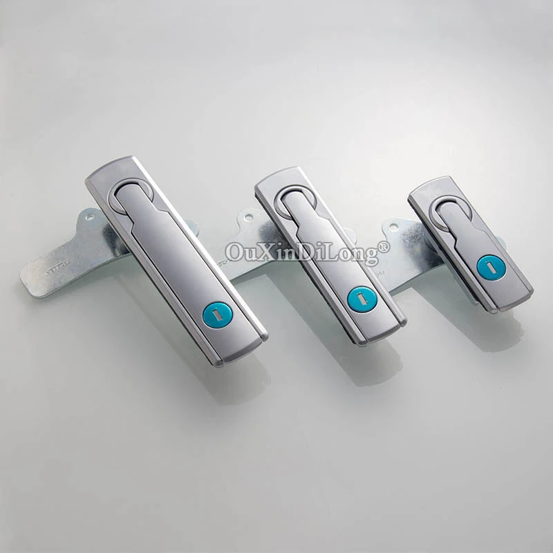 Nieuwe 5Pcs Zinklegering Industrie Machines Platte Chassic Lock Pop Up Type Verdeelkast Lock Schakelaar Elektrische Kastdeur slot + Sleutel