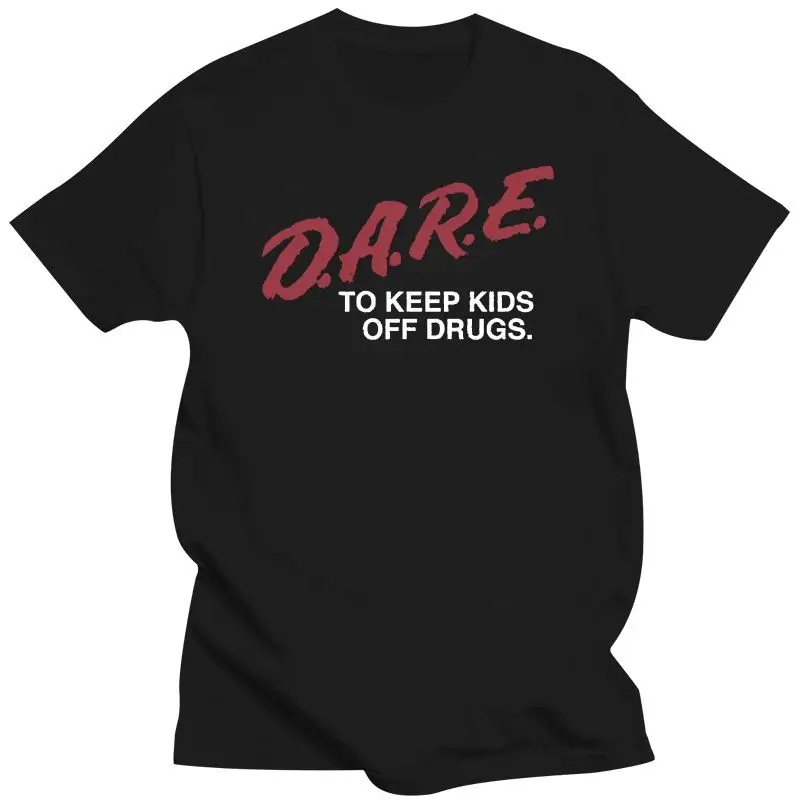 2024 Brand Homme Print T-Shirt Men Harajuku Brand DARE To Keep Kids Off Drugs Cool Short Sleeve Men T Shirt