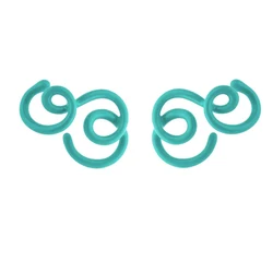 Hot Rose Blue Twisty Earring Woman Lucky Sweet Nding Baking Varnish Style Fashion Jewelry Party Wedding