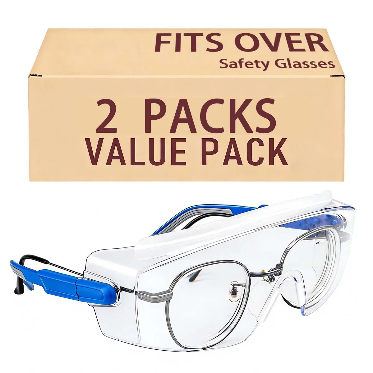 

(Синие) Защитные очки поверх очков, защитные очки, защита от запотевания, защита глаз, защитные очки ANSI Z87.1 HM5